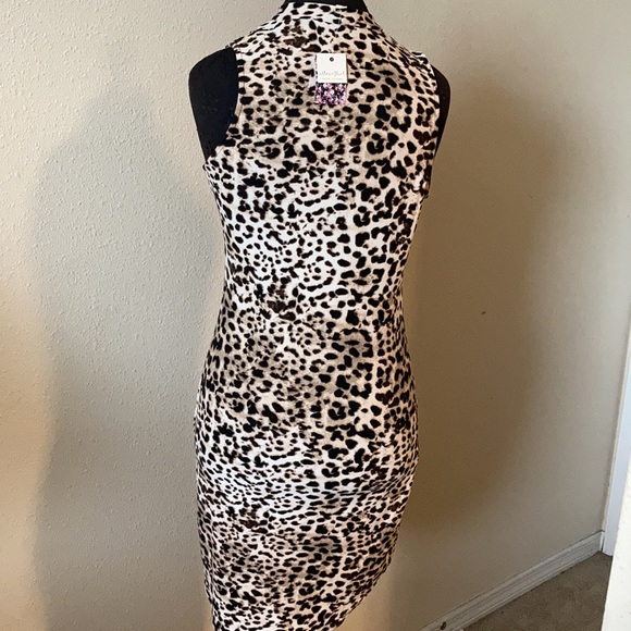 NWT Ultra Flirt Leopard Print Dress Size L - Picture 3 of 4